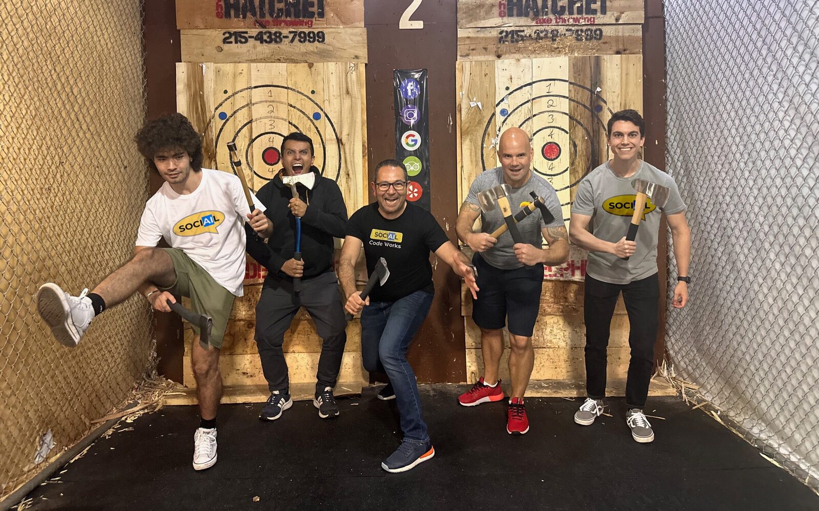 Sociail team members together during an early team outing
